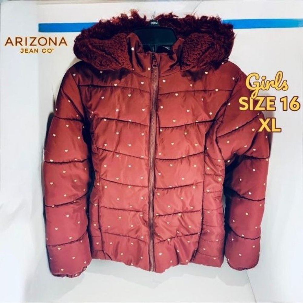 Arizona Jean Co. Winter Coat. Size 16 Color: burgundy.